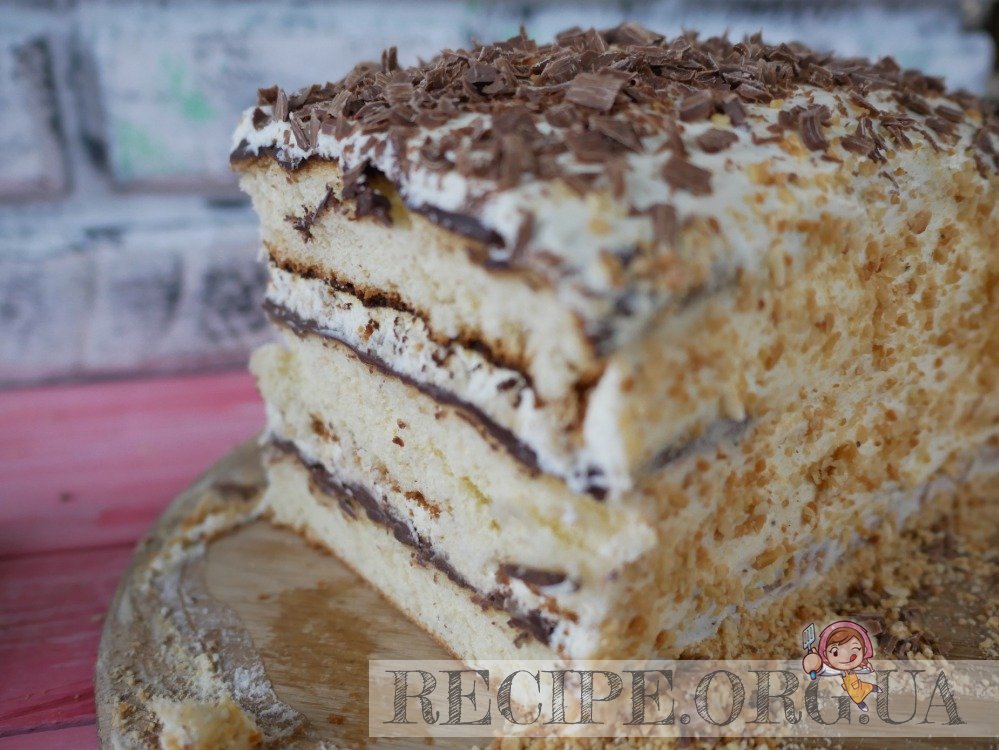 Рецепт Швейцарский торт со вкусом подтаявшего мороженого с фото