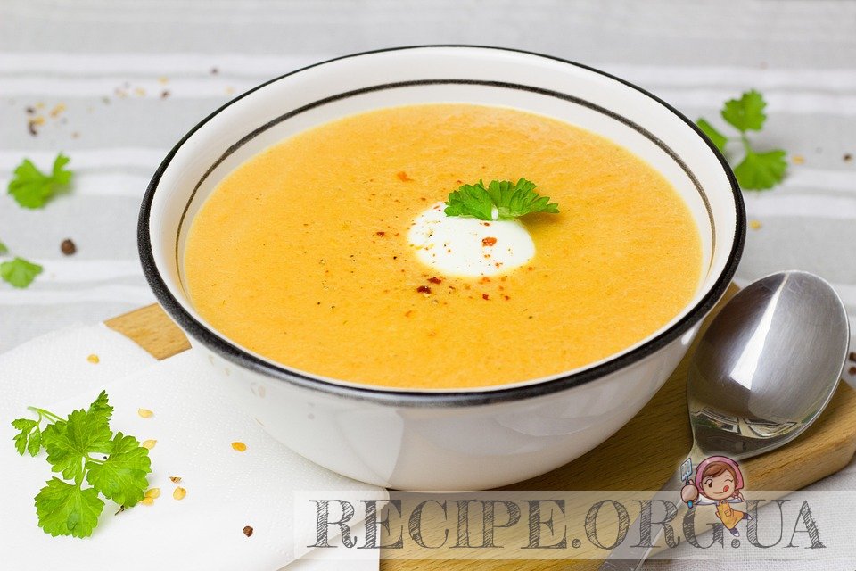 Рецепт Морковный суп с зеленью с фото