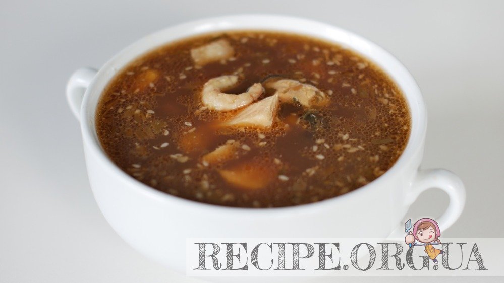 Рецепт Мисо-суп с креветками с фото