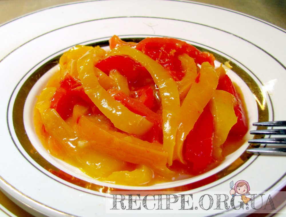 Рецепт Перец в карамельно-апельсиновом соусе с фото