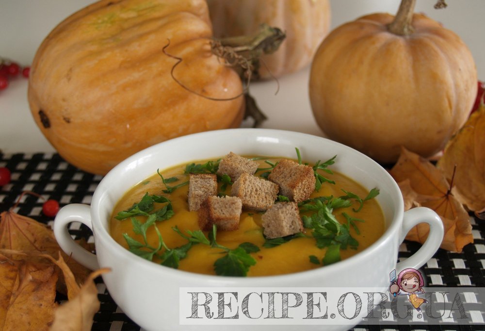 Рецепт Тыквенный суп с чечевицей с фото
