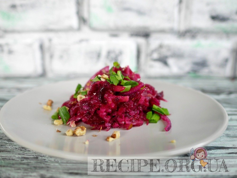 Рецепт Альтернатива винегрету — свекольный салат с фото