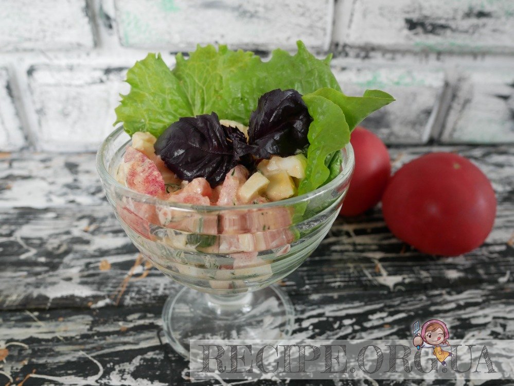 Рецепт Летний салат из помидоров и сыра с фото