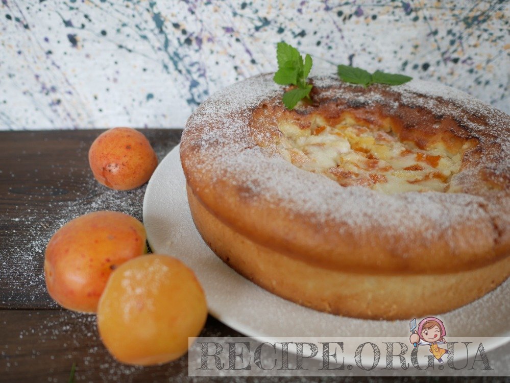 Рецепт Обалденный пирог-ватрушка с абрикосами с фото