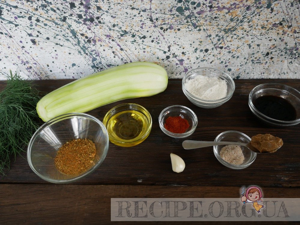 Ингредиенты для кабачков по-корейски (со вкусом грибов)