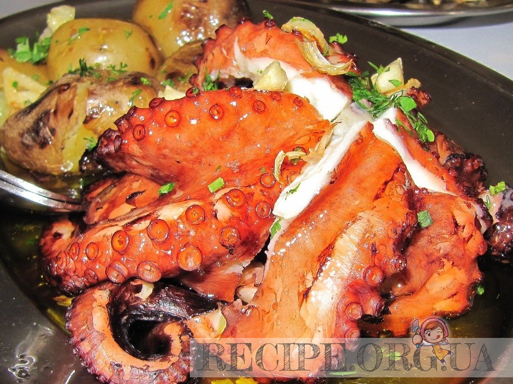 Рецепт Жаренный кальмар с картошкой с фото