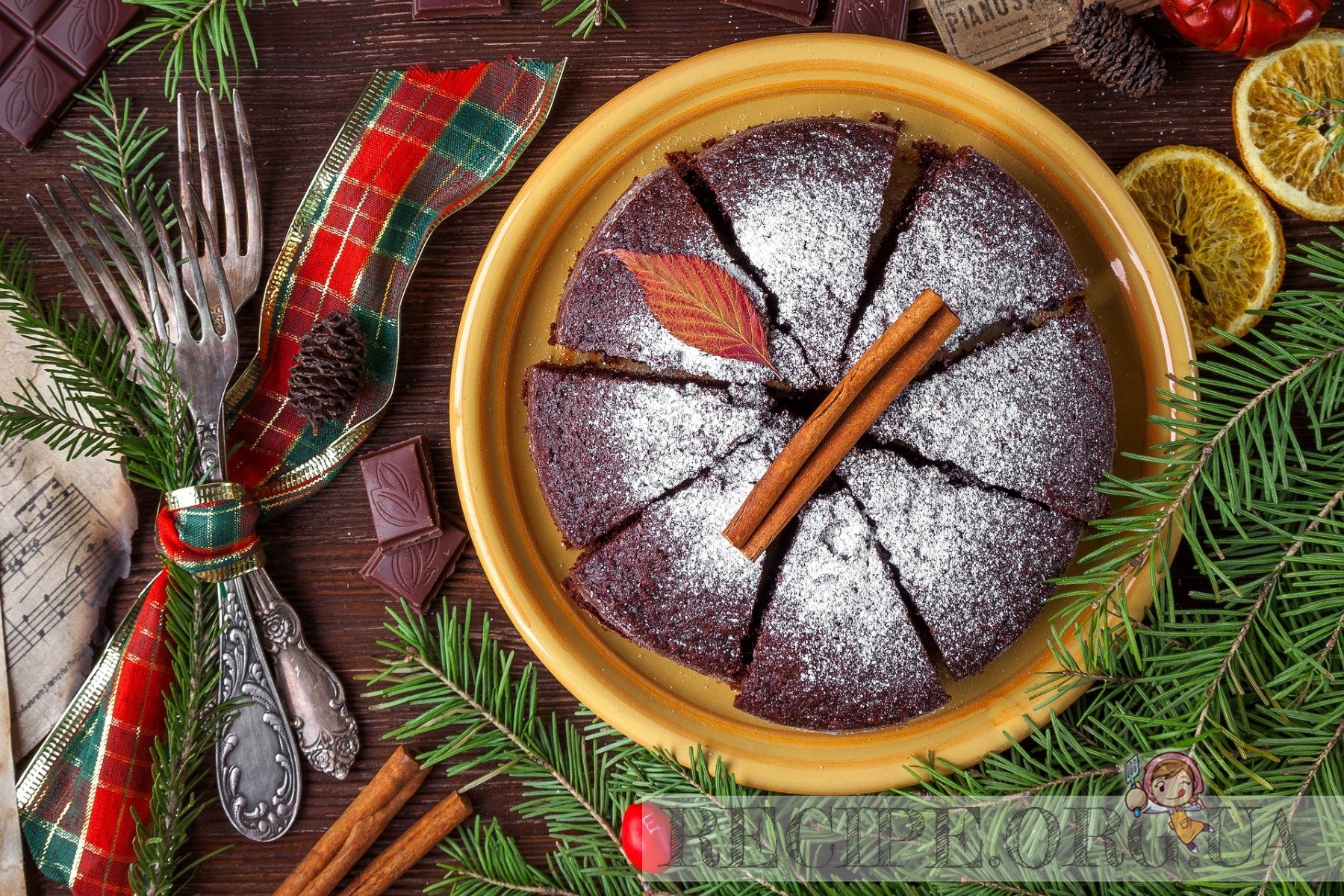 Рецепт Шоколадно-цитрусовый пирог с фото