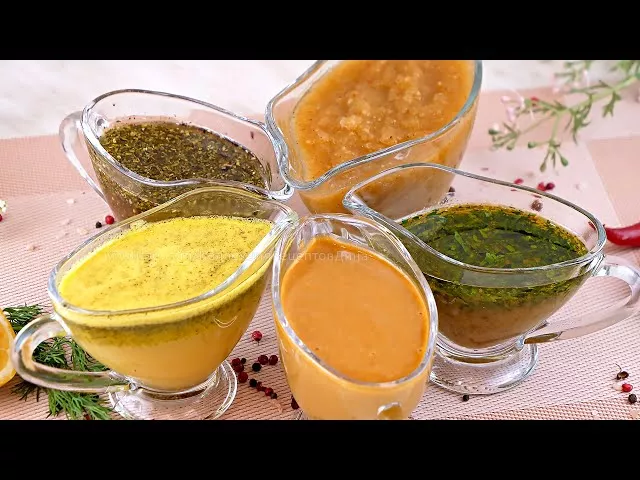 5 рецептов холодных соусов, приправ и салатных зап